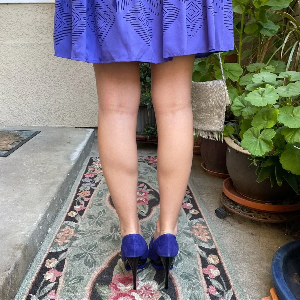 Bakers Purple and Black Platform Shoes